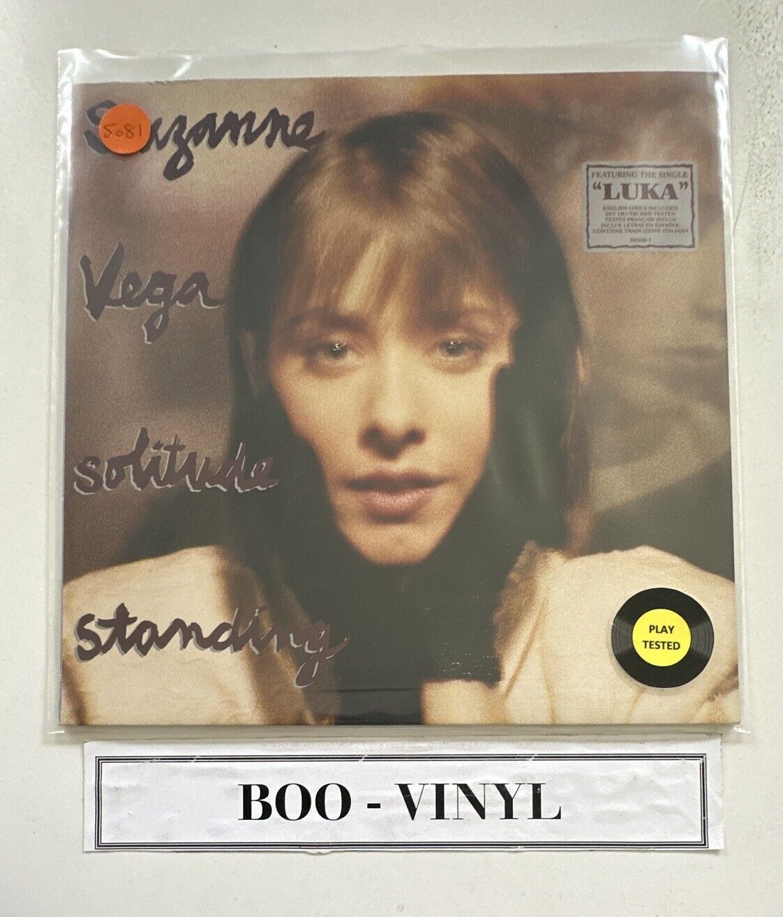 Suzanne Vega Solitude Standing Vinyl Lp 1987 Inner Lyric + German Lyric Sheet NM
