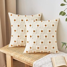 Decorative Throw Pillow Covers Sun Flower Jacquard Pillowcase Cushion Case