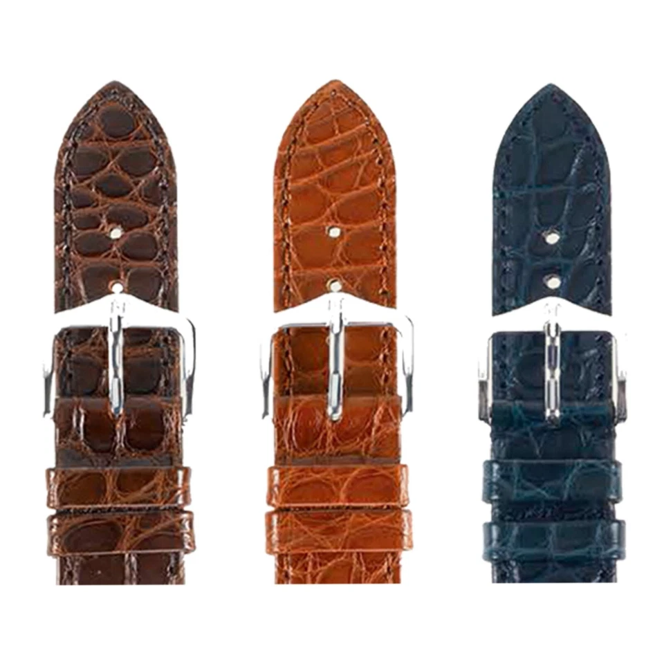 Correa de reloj Hirsch Regent Alligator - Hebilla de acero inoxidable + Batería adicional Foto 2 de 4