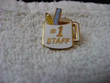 SR- #1 STAFF COFFEE CUP WITH PENCIL & RULER  TIE TAC PIN #38410