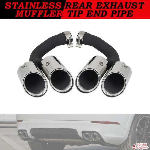 Rear LH&RH Stainless Exhaust Muffler Tip End Pipe For 2018-2024 Porsche Cayenne - 第 1/13 張圖片