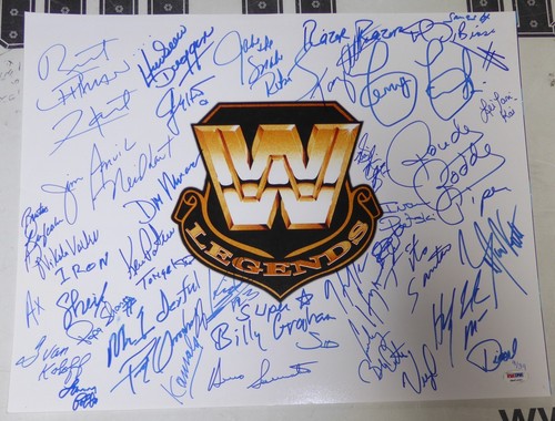 Bret Hart Hulk Hogan Razor Ramon Diesel + WWE Legends Signed 16x20 Photo PSA/DNA - Picture 2 of 24