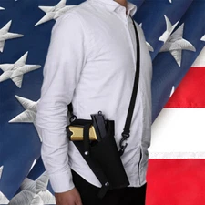 Tactical Concealed Carry Cross Body Shoulder Holster Right Hand Pistol Gun Pouch