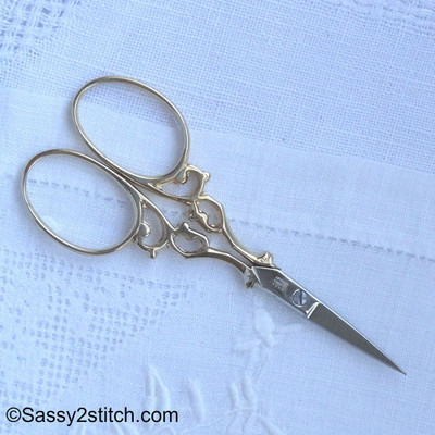 WASA Solingen 3-1/2'' Filigree Embroidery Scissor, Cross Stitch, Germany