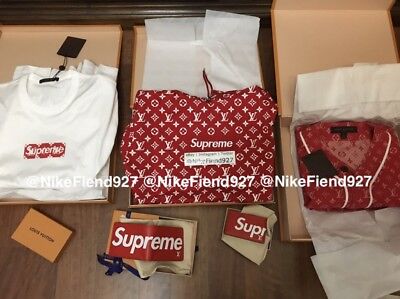 Louis Vuitton, Supreme Logo Box Hoodie Monogram