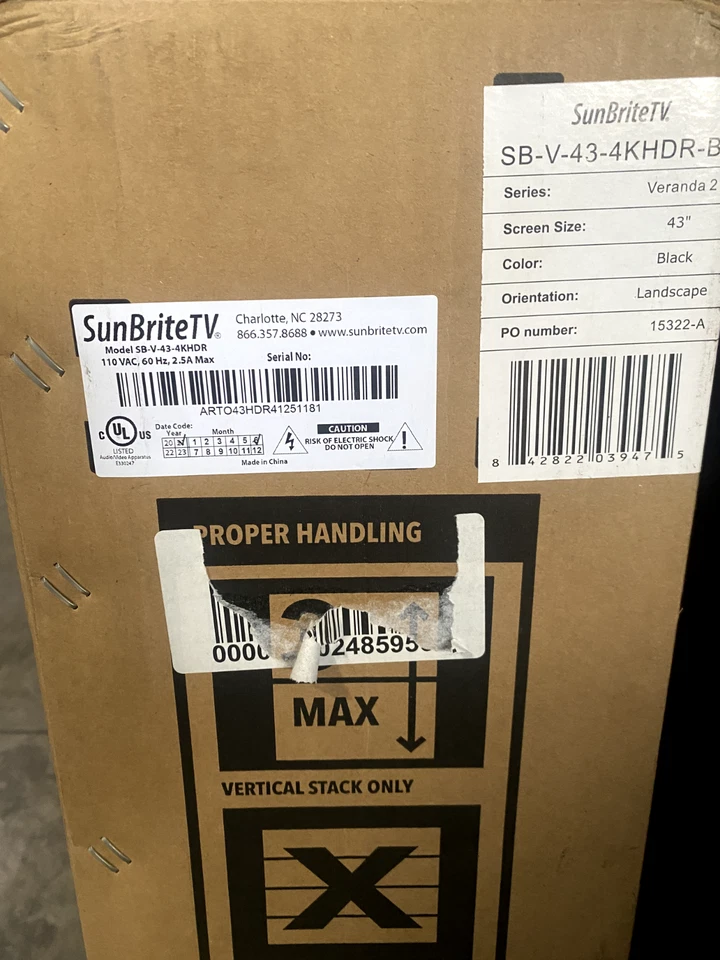 SunBriteTV Veranda серия 43 дюйма класс светодиодный наружный полный абажур 4K UHD ТВ местный звукосниматель - Изображение 3 из 4