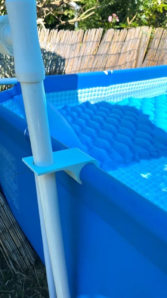 Soporte para sombrilla de piscina para tubo de 32 mm - Base de plástico duradera para sombra segura