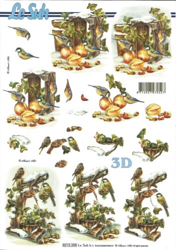 ✂ 3D-Bogen - Vögel im WInter - 8215.358 - LeSuh - Schneidebogen - Karten basteln - Bild 1 von 1