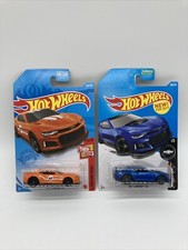 Hot Wheels #360 2017 Camaro ZL1 Blue & orange #154 (Lot Of 2)