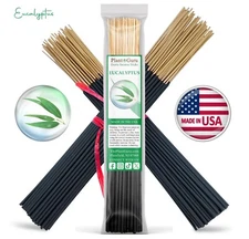 EUCALYPTUS Incense Sticks 11" Bulk Pack Wholesale Hand Dipped Lot