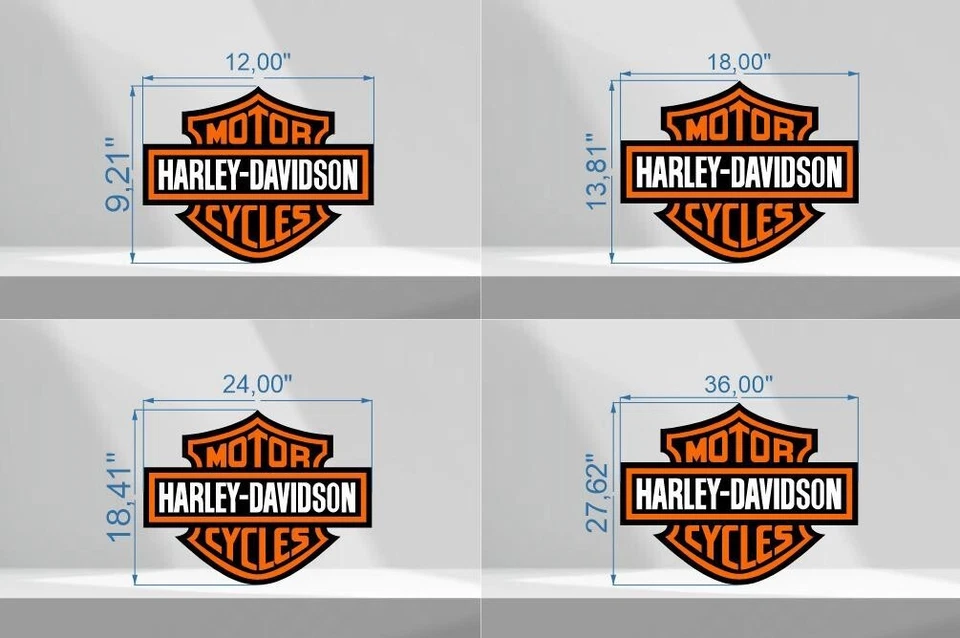 Placa de luz Harley-Davidson e decoração HD com USB P. Luz regulável 18x15 polegadas - Imagem 4 de 4