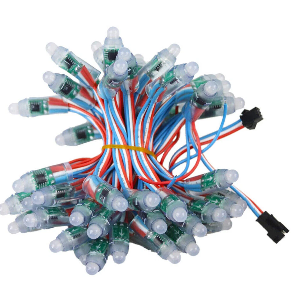 50pcs WS2811 RGBIC 12mm Digital RGB LED Pixel Lichtschläuche LED Modul Licht 5V - Bild 4 von 4