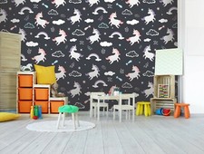 3D Unicorn Clouds B227 Business Wallpaper Wall Mural Self-adhesive Commerce Wend