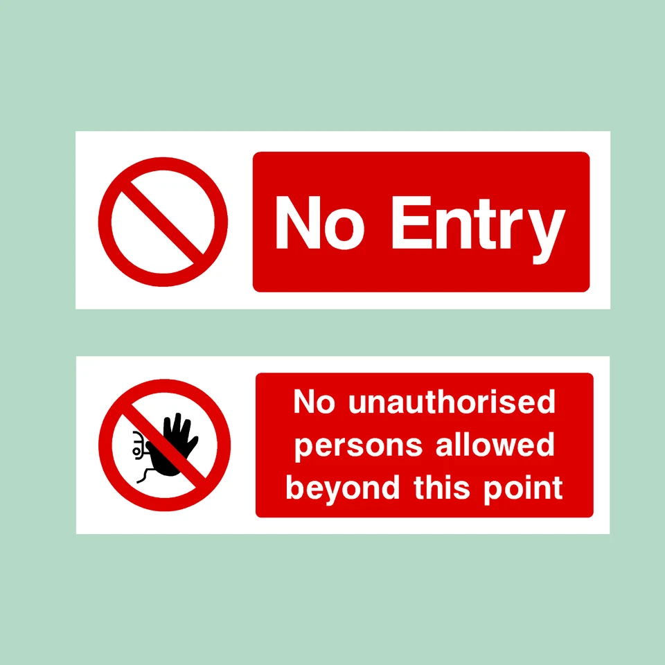 THESIGNWAREHOUSE No Entry / No Admittance - All Materials - Sign / Sticker