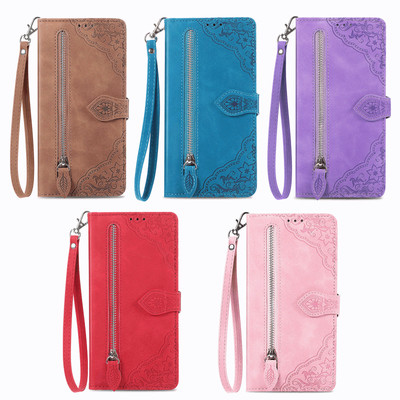 Zipper Leather Wallet Phone Case For Motorola Edge S 20 Pro G Pro G9 Plus 5G