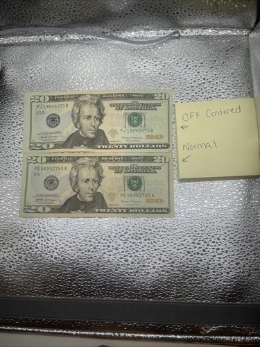 $20 Federal Reserve Note 2017A Fold Over Uncut ERROR UNC RARE - Picture 7 of 8