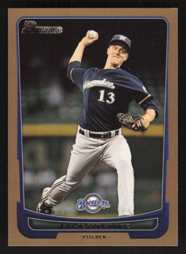 2012 Bowman Gold Zack Greinke #48 Milwaukee Brewers - Picture 1 of 2