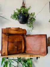 Backpack Leather Bag Genuine Travel Shoulder Women Vintage Brown free 13" Bag