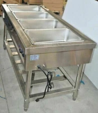 TECHTONGDA Commercial 110V 4-Pan Bain-Marie Buffet Food Warmer Kitchen Supply