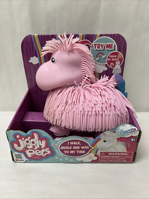 Jiggly Pets Walking Unicorn - Pink BRAND NEW
