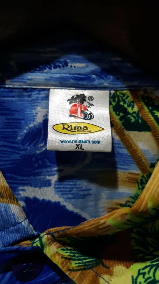 Camisa RIMA Tropical Abotonada XL Playa Surf Hawaiano Estilo Vintage Ropa Genial🔥 Foto 3 de 4