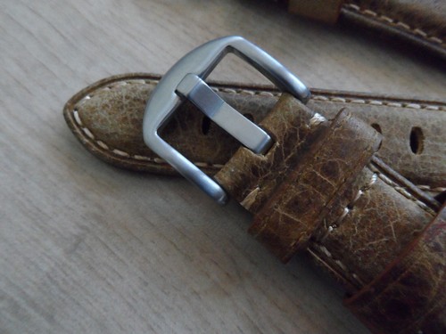 Brown Vintage Leather Watch Strap fits Breitling Navitimer Leather Strap 24 mm - Picture 13 of 24