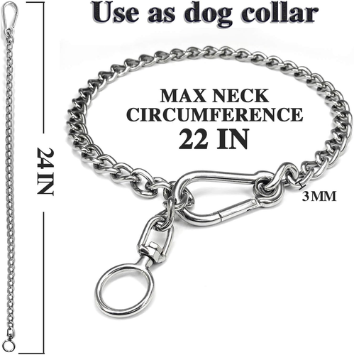 Dog Chain Leash, 304 Stainless Steel Dog Short Lead Metal Heavy Duty Chain DIY D - Picture 4 of 6