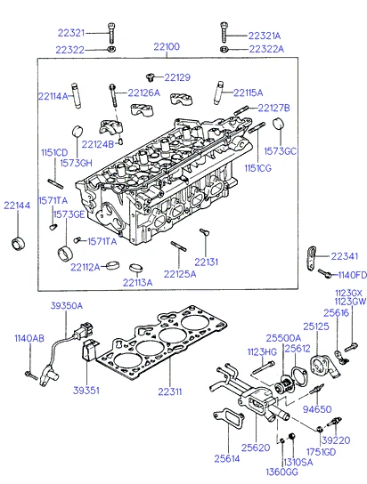 Engine Coolant Thermostat Housing Hyundai Elantra 1996-2000 Tiburon 1997-2000 - Image 2 of 2