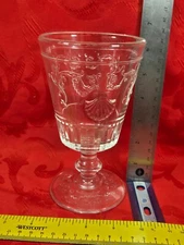 La Rochere Versailles Water Goblet Pressed Glass Shells Scrolls 14 oz