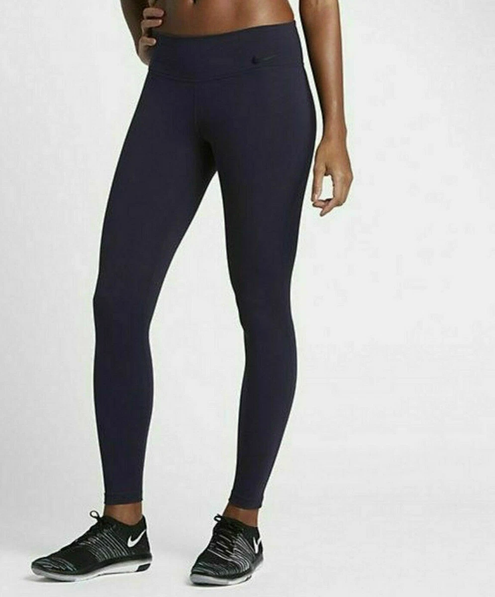 NWT WOMENS NIKE POWER LEGENDARY LEGGINGS SMALL PURPLE 803008-524 MID-RISE  TIGHT