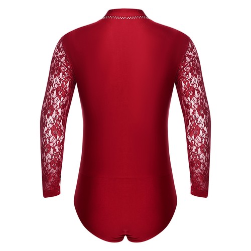 Herren Strass Latein Tanz Shirt Ballsaal Trikot Tanzshirts Body Tops - Bild 97 von 150