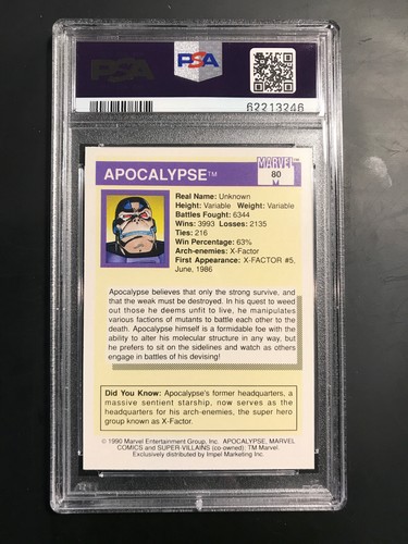 1990 Marvel Universe PSA Graded Cards Impel - Pick - Picture 105 of 219