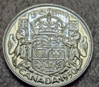 1950 50 Cents ICCS  AU 55 King George VI