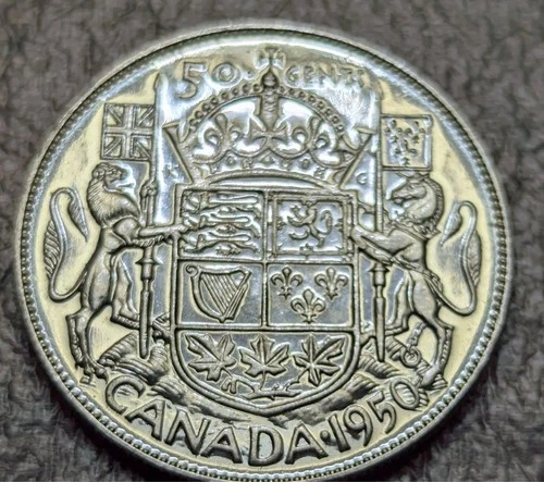 1950 50 Cents ICCS  AU 55 King George VI