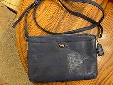 COACH BLUE WOMENS OVER THE SHOLDER SMALL