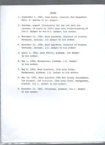 Civil War Archive- Col C. Badger 1861 - 1865 34th NJ Volunteer -2 soldier covers