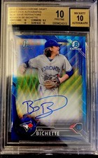 2016 BOWMAN 1st DRAFT BO BICHETTE BLUE REFRACTOR AUTO 1ST BOWMAN /150 BGS 10/10