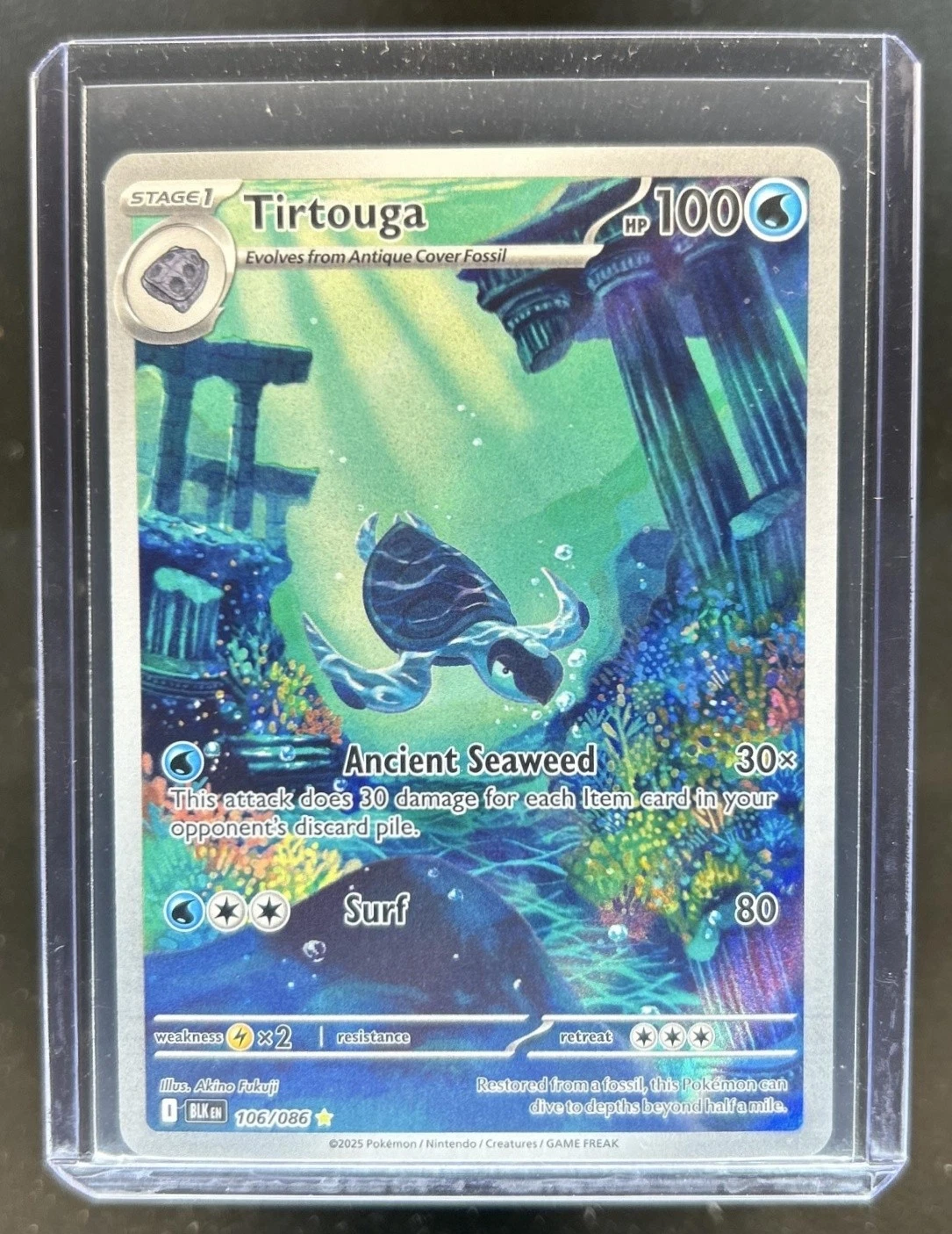 2025 Pokemon Black Bolt Tirtouga Illustration Rare #106/086