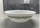 Vintage Corelle Spring Blossom Crazy Daisy Serving Bowl White Green 8.5" Round