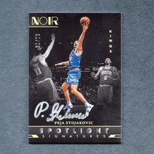 2022-23 Panini Noir Spotlight Signatures Vertical Peja Stojakovic Auto 26/99 #AY