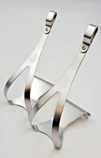 NOS Campagnolo Superleggeri Toe Clips Shield Logo LARGE Alloy