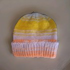 Topshop Brush Stripe Ombré Beanie. It features a vibrant, multi-colored pattern — photo 1