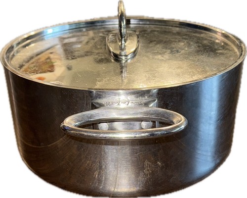 Sur La Table Large Stainless Steel 10” Stock Pot With Lid Silver Cookware Soup - Picture 9 of 14