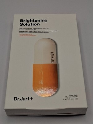 Dr. Jart+ Brightening Solution Face Mask 5 Sheets Exp 03/2027 Sealed Box
