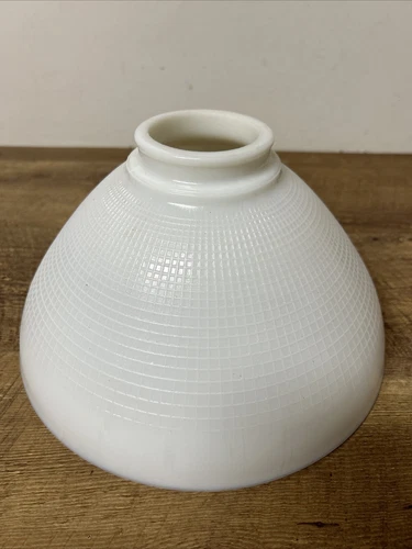 ANTIQUE  White Milk Glass Torchiere Floor Lamp Shade Diffuser  10" inch diameter