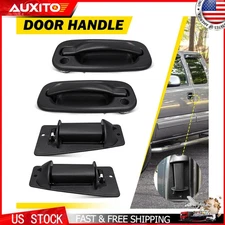 Front & Rear Outer Door Handle Set 4PCS Textured Black For 99-07 Chevy GMC Truck