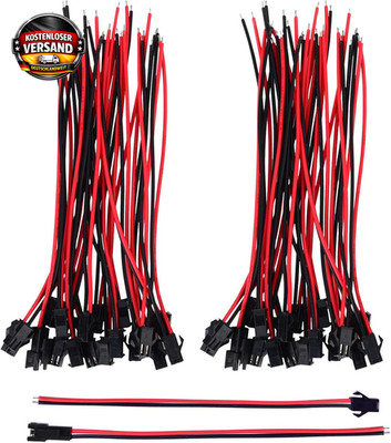 22 AWG JST SM 2 Pin Stecker Kabelset für LED Licht, 20 Paare, 135 mm, elektrisch