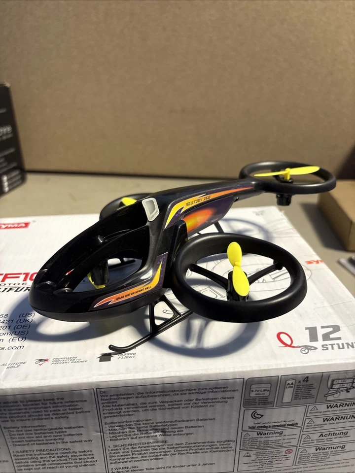 SYMA TF1001 HELIFURY 360 Quad Rotor LED Mini RC Helicopter Drone Gyro 4HZ Remote - Image 4 of 4