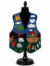 Noah's Arc Childrens Handcrafted Reversible Vest Medium Multicolor Cotton