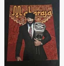 Jinder Mahal Signed 8x10 WWE Champion Autograph "The Maharaja" Raj Dhesi